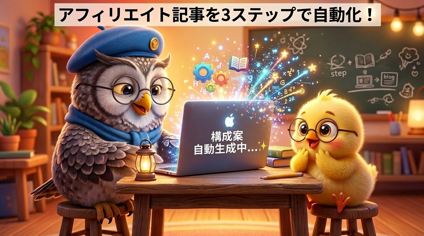 3ステップで完了!アフィリエイト記事自動化ガイド